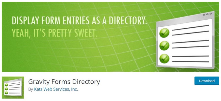 Gravity Forms Directory WordPress plugin