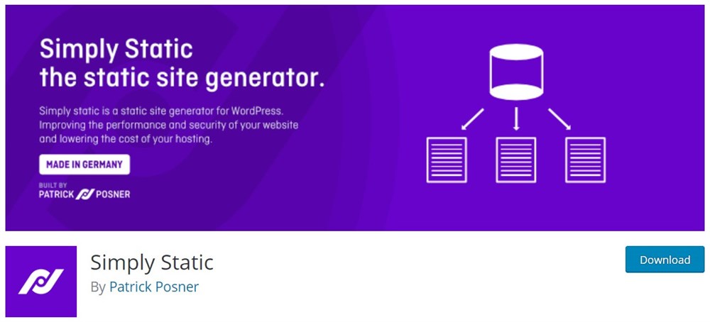 Simply Static WordPress plugin