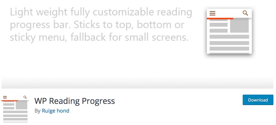 WP Reading Progress plugin