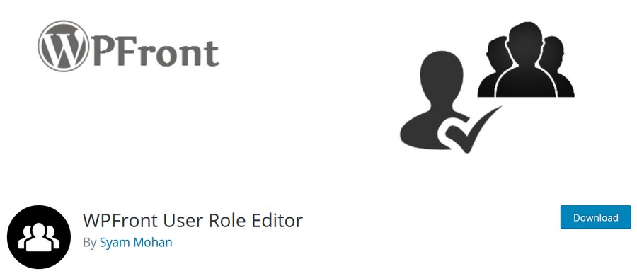 WPFront user role editor WordPress plugin