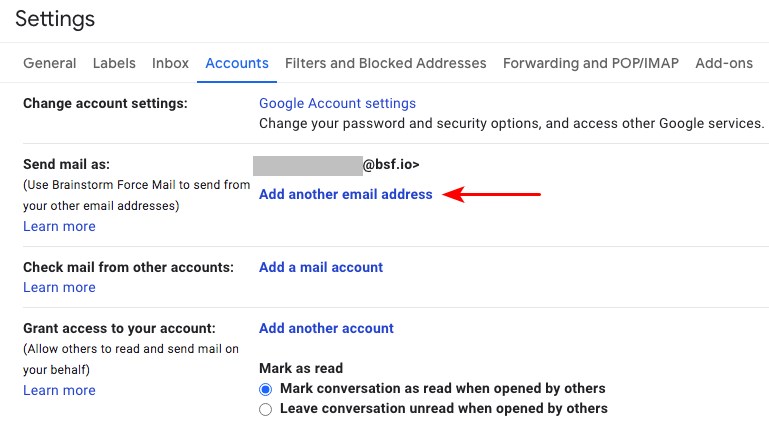 Gmail account settings