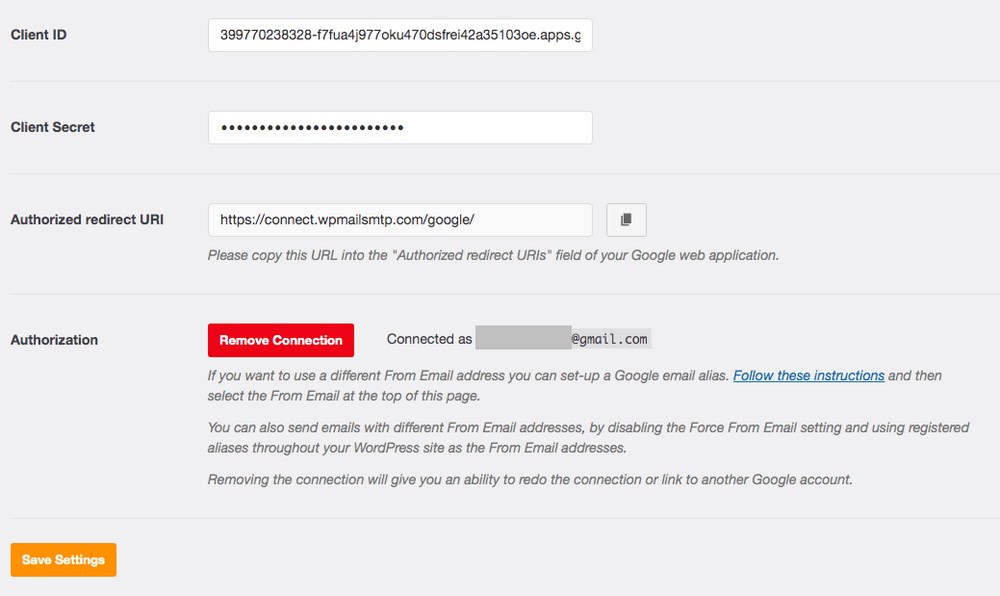 WP mail SMTP settings 3