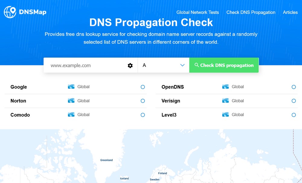 Worldwide DNS Propagation Checker