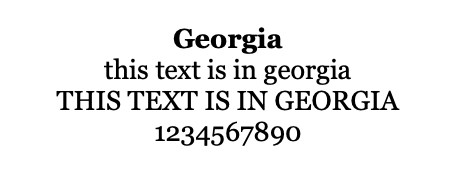 georgia font