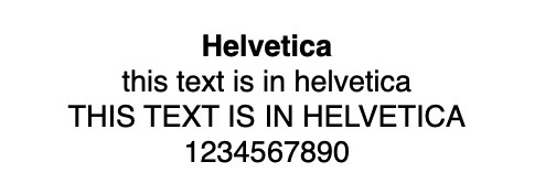 helvetica font