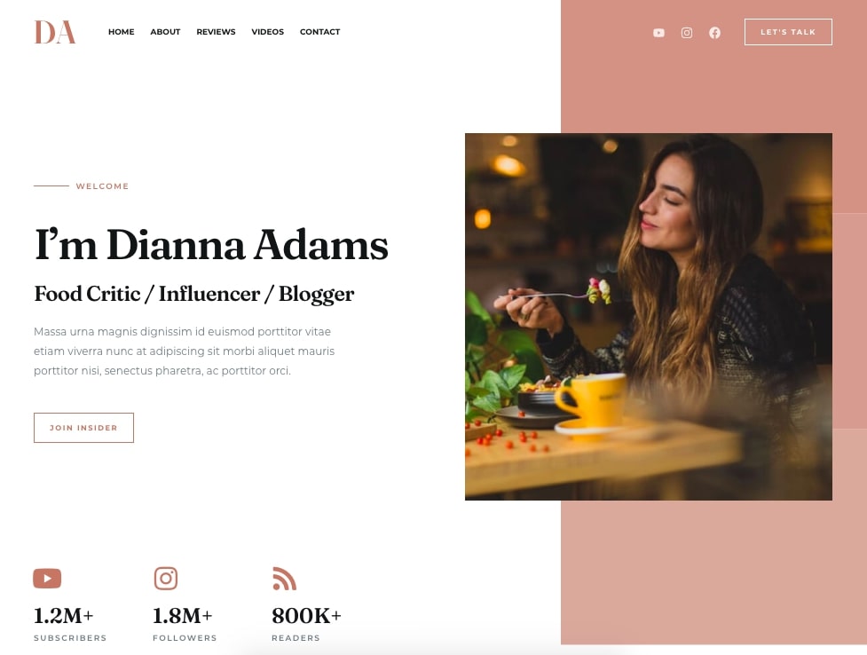 Food Blogger Starter Template