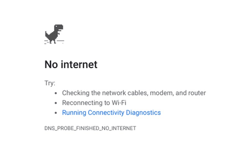 No internet DNS error