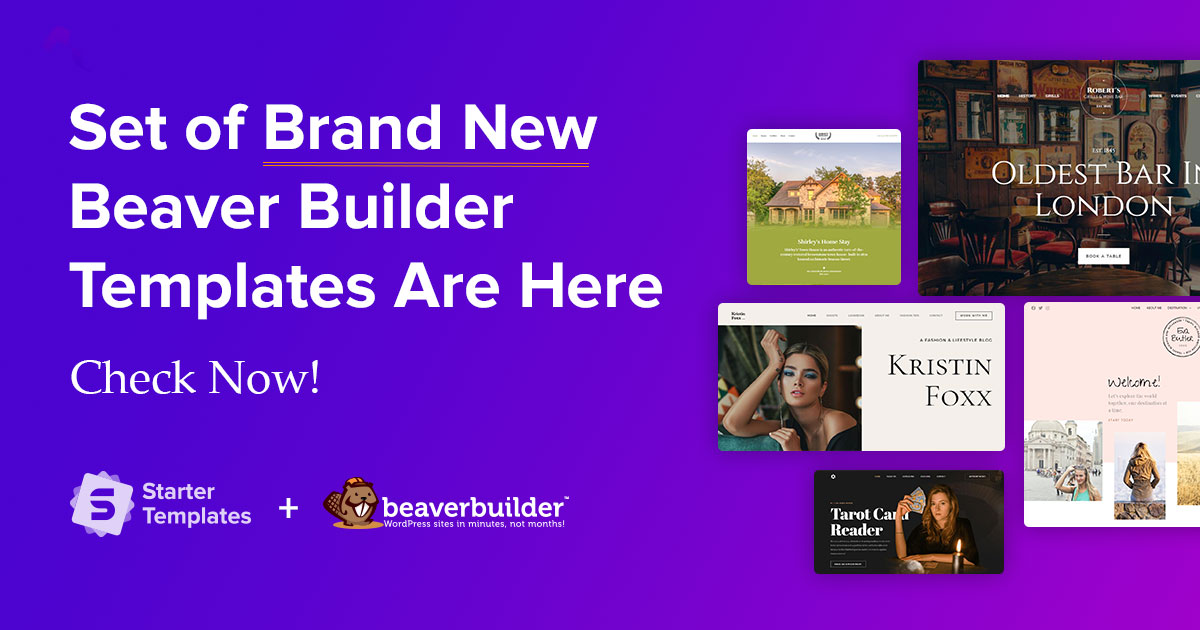 New Templates for Beaver Builder