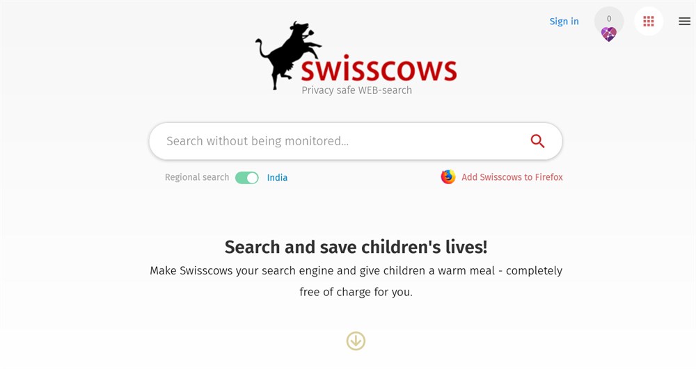 Swisscows search