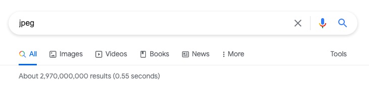 jpeg result in search