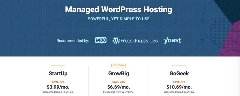 SiteGround managed WordPress hosting plan