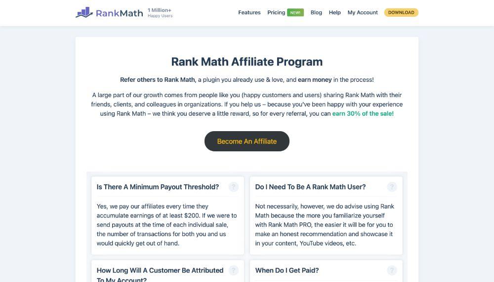 rankmath affiliate program