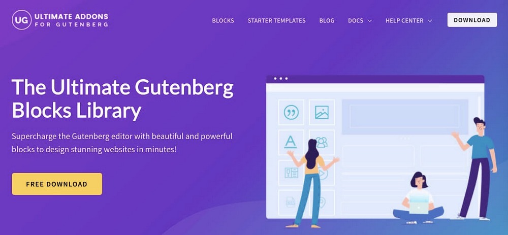 Ultimate Gutenberg homepage