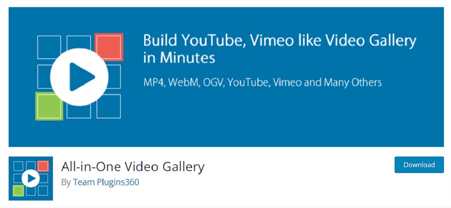 All-in-One Video Gallery plugin product page