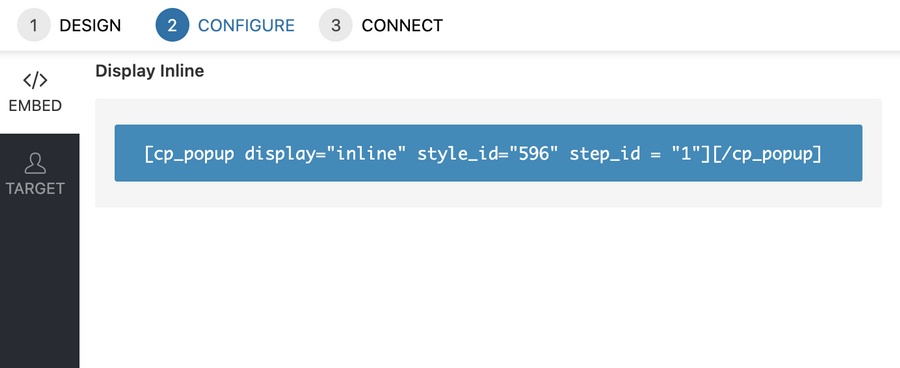 ConvertPro optin form shortcode