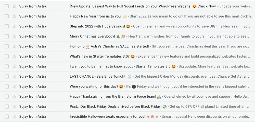 Email Headline examples