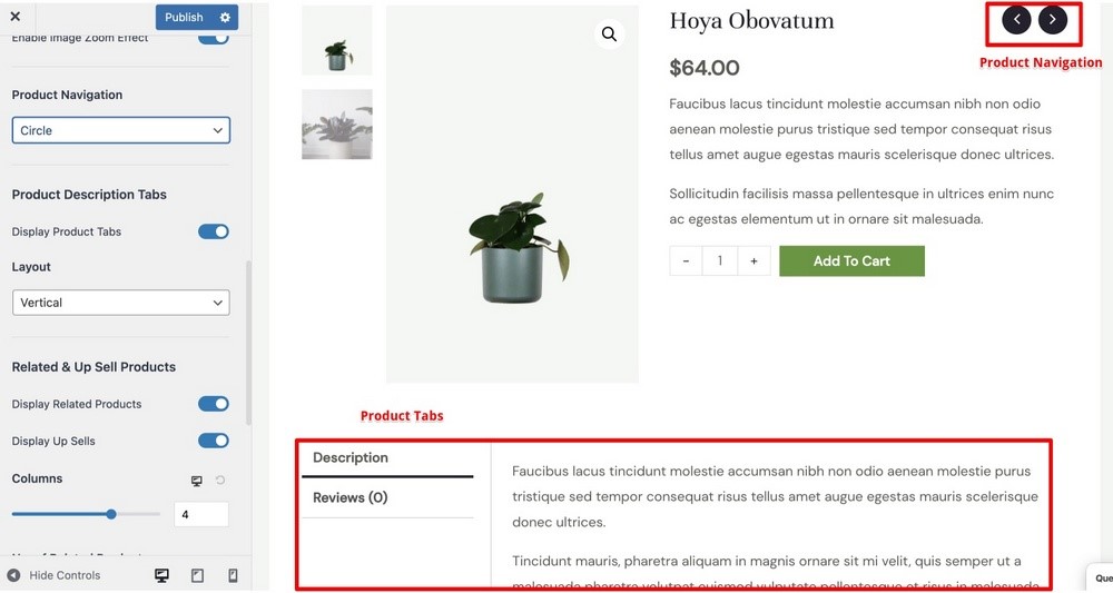 Single product navigation WooCommerce setting