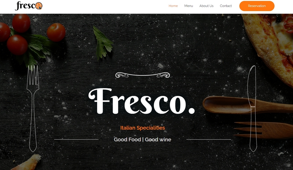 Italian Restaurant astra template
