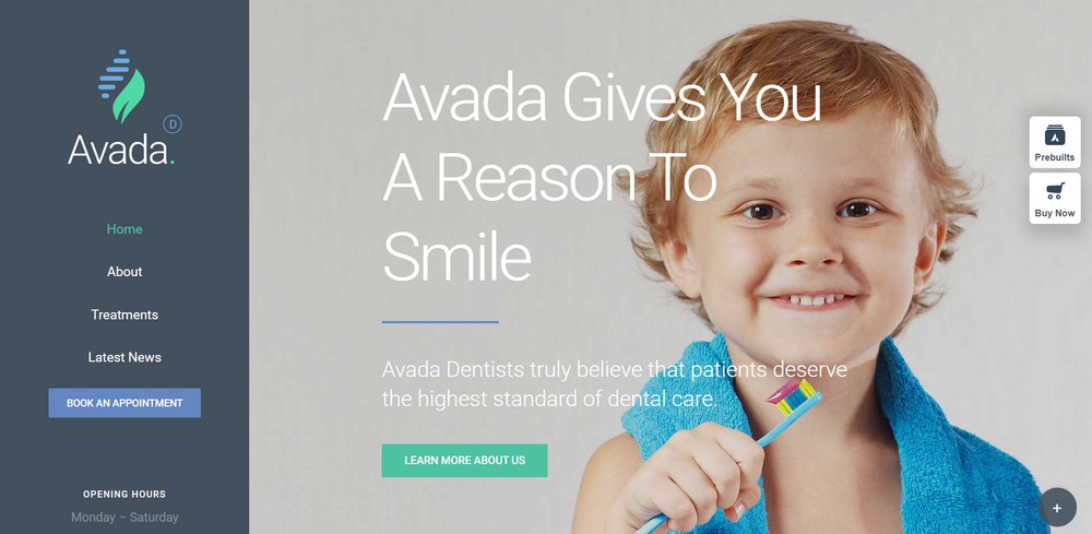 Avada doctor website demo