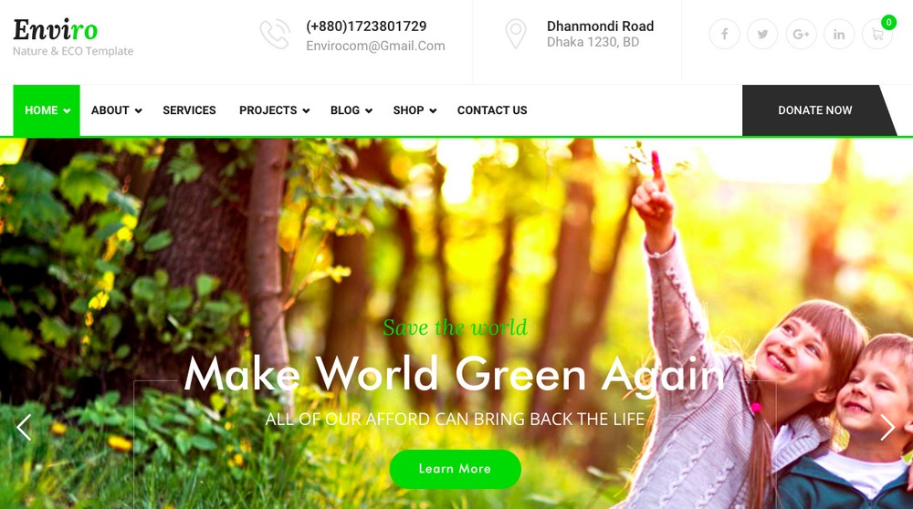 Enviro Nature WordPress Theme