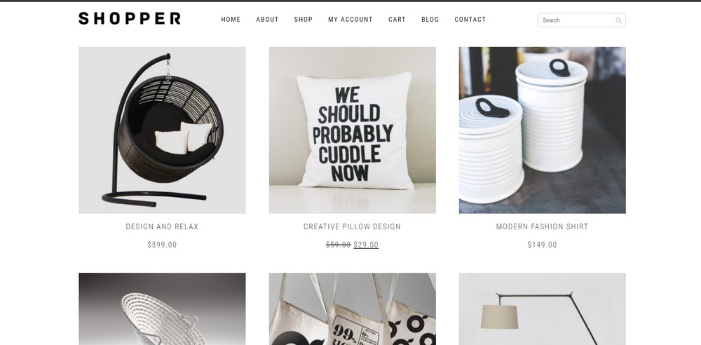 Shopper theme for WordPress