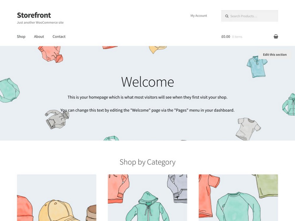 StoreFront WooCommerce WordPress theme