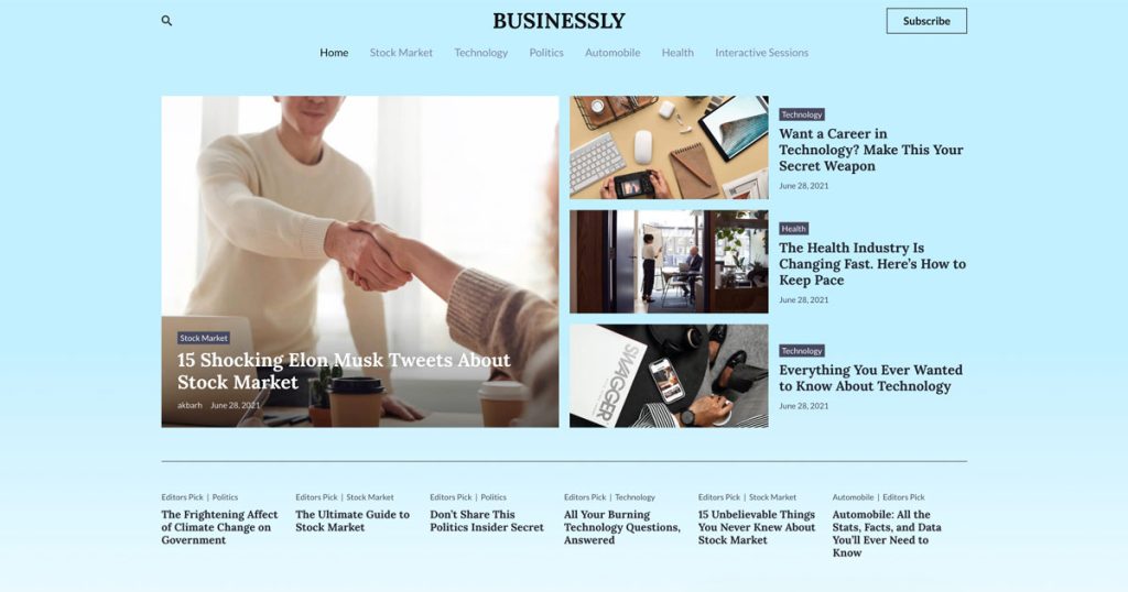 Business Blog website template