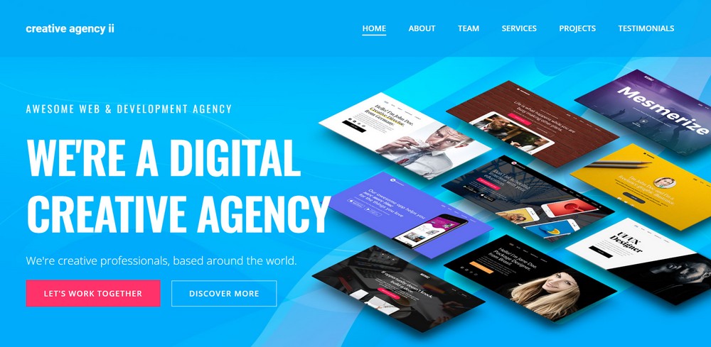 Colibri creative digital agency website demo 