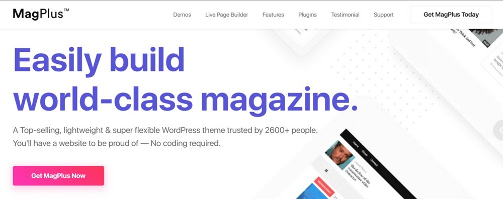 MagPlus magazine WordPress demo