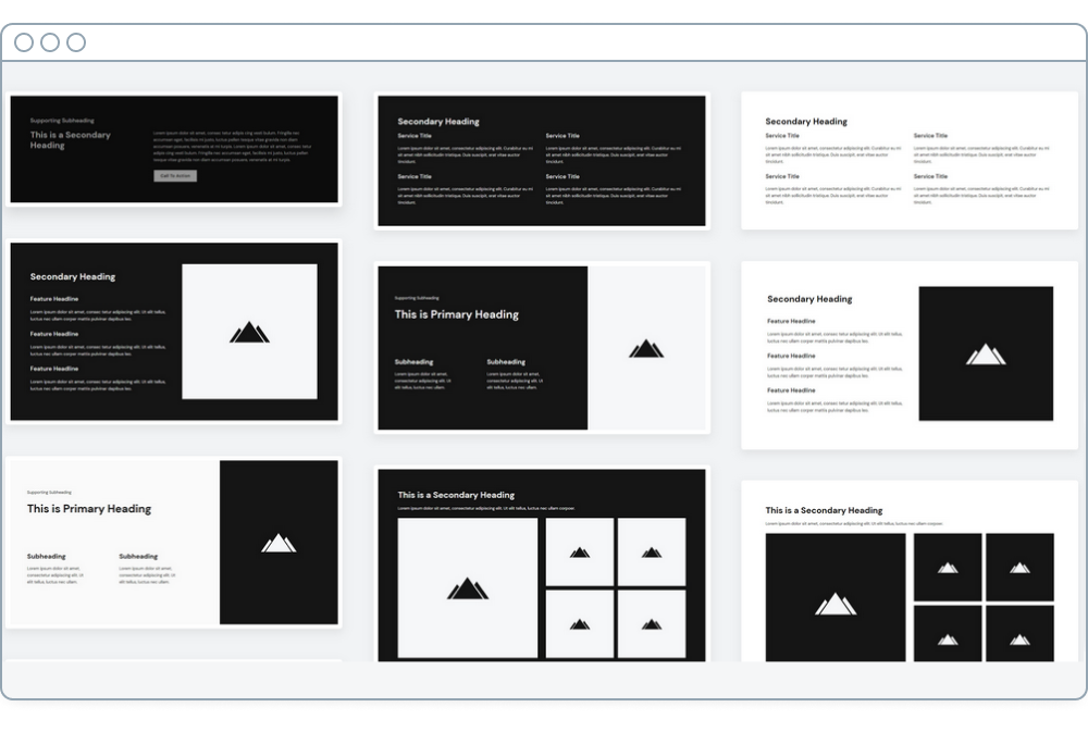 Wireframes blocks with spectra