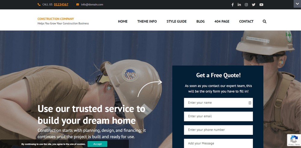 Construction Company WordPress theme