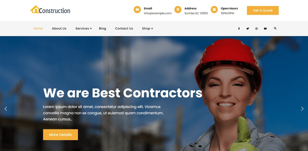 Jetblack Construction theme