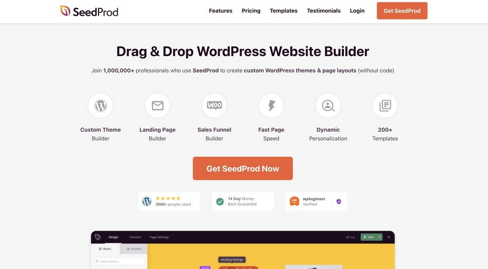 Seedprod website theme