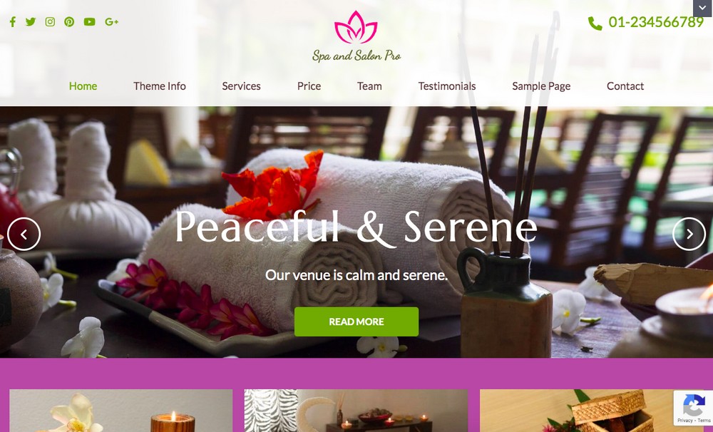 Spa and Salon Pro theme