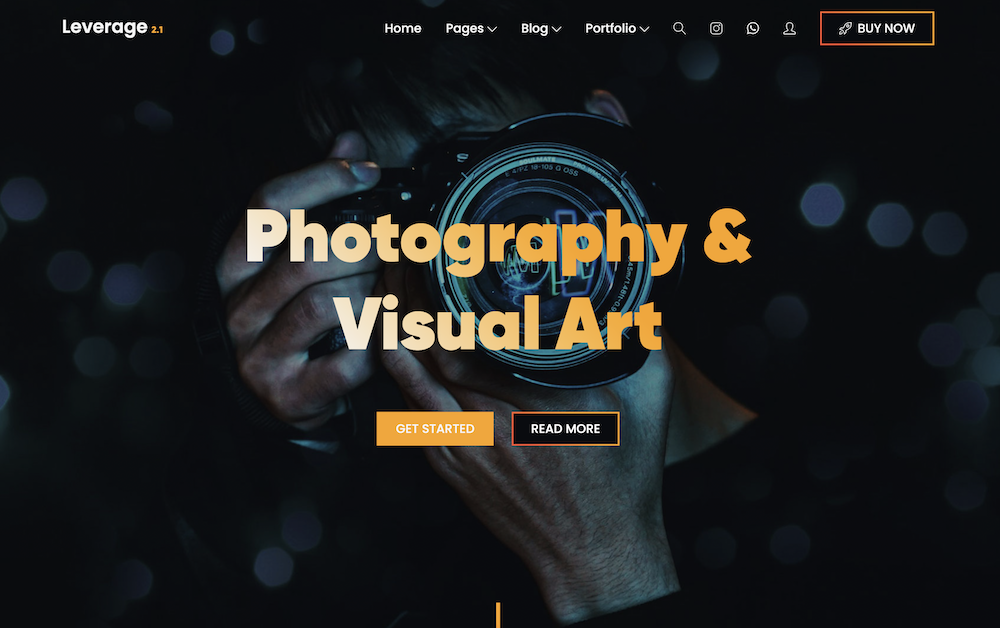 Leverage WordPress Photography Theme