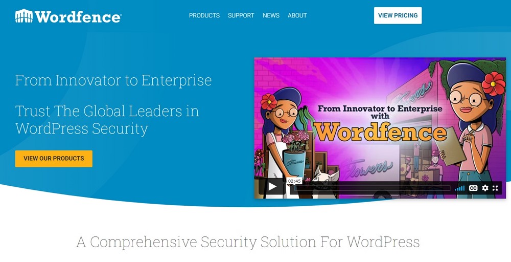 Wordfence security plugin