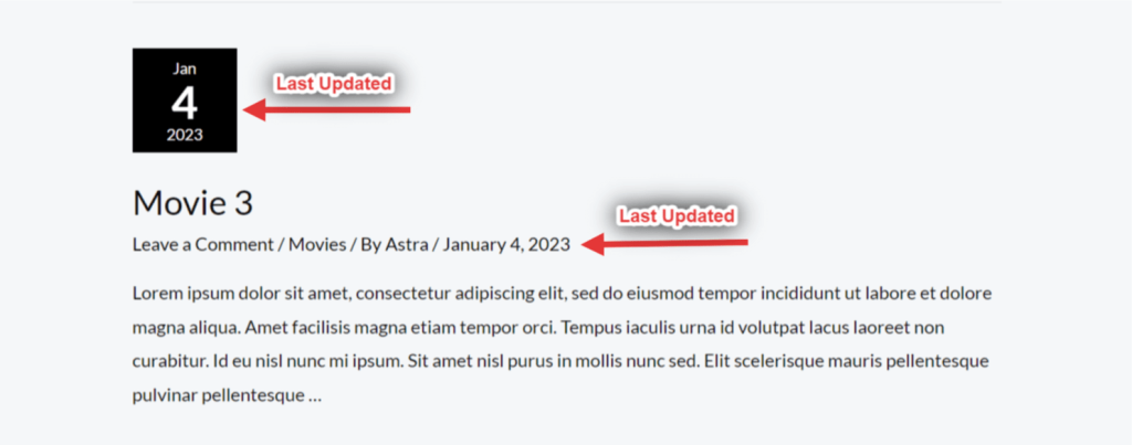 How to Display “Last Updated” instead of “Published” Date
