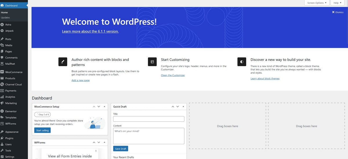 Working with WordPress