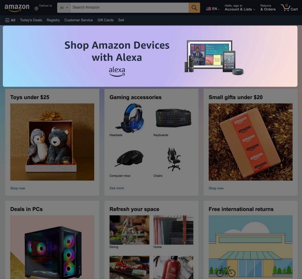 Amazon Banner example