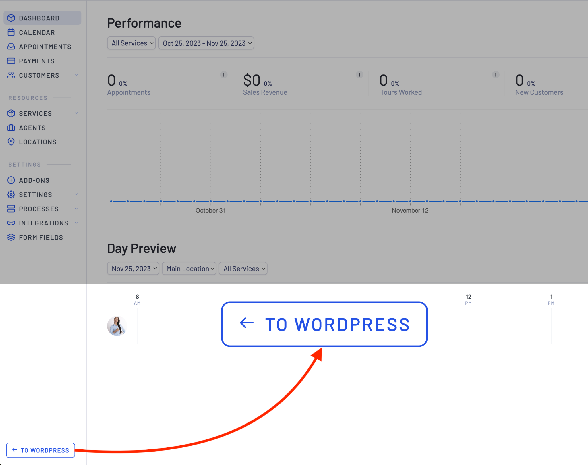 Go to WordPress admin area