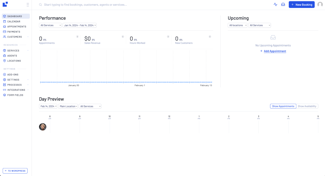 latepoint dashboard