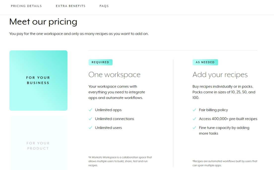 Workato pricing