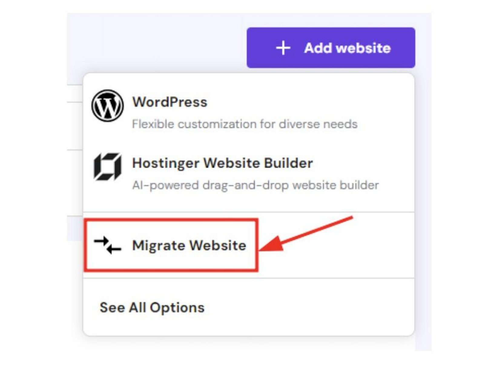 migrate a site to Hostinger