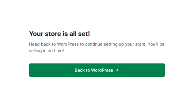 Back to WordPress button